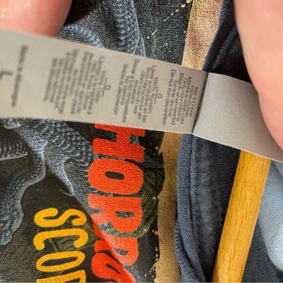 Next Level Apparel Kids Horror Scope Short Sleeve Gray Tee Size L - Picture 5 of 7